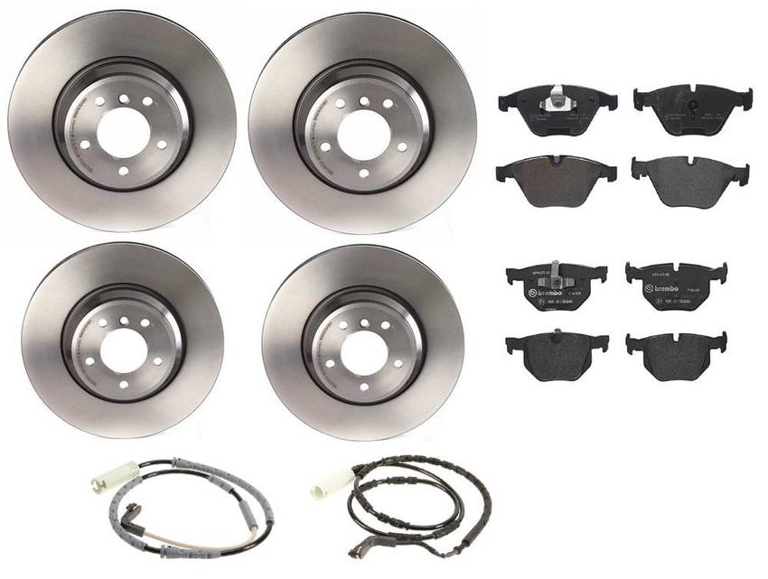 Brembo Brake Pads and Rotors Kit - Front and Rear (348mm/336mm) (Low-Met)